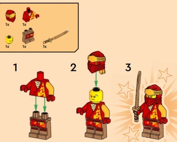 LEGO 71790 NINJAGO figurka Kai 6190411 6116596