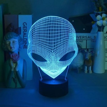 Dekoracyjna Lampka Nocna "Alien" LED 3D