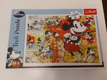 Puzzle Myszka Mickey Miki Trefl 1000 Kompletne 