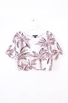 Krótsza T-Shirt crop 100% len r. S Forever 21