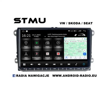 Radio android dedykowane do VOLKSWAGEN SEAT SKODA