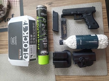 Replika ASG Glock 17  green gas  pistolet