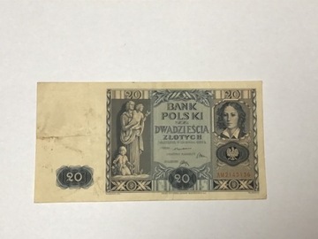 20 złotych 1936 ser. AM 2145136