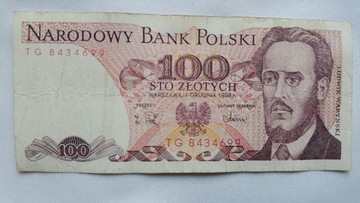 Polska banknot 100zl z1988r