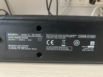 Sony Soundbar SA-S350 HTS-350
