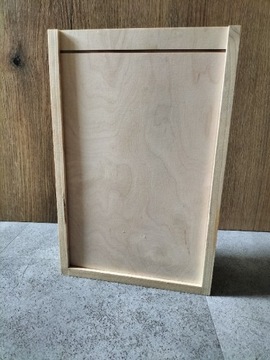Drewniane pudełko zasuwane 29,1x18,5x6,3