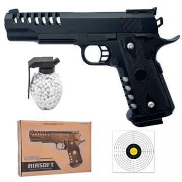 PISTOLET METALOWY NA KULKI COLT REPLIKA + GRANAT