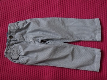 H&M 86cm 12-18 mies chłopięce spodnie w paski letn