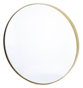Złote okrągłe lustro ścienne 135571 łazienkowe 