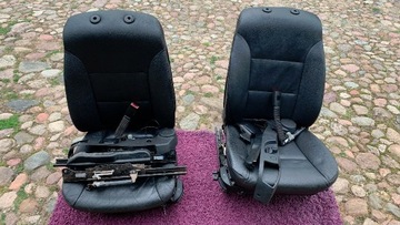 BMW E60 E61 Fotele czarne skóra półelektryczne 