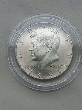 USA 1/2 pół dolara 1964  r J  Kennedy srebro 