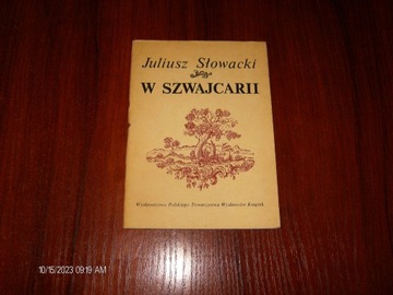 W Szwajcarii Juliusz Słowacki Wydanie I