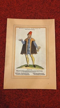 Kupiec polski Mercatoris 1577r  J. Amman drzeworyt