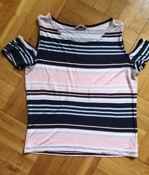 Top bluzka t-shirt koszulka paski Orsay 36 S 24 hm