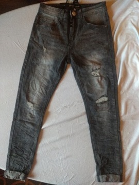 Spodnie męskie jeansowe szare M.Sara rozmiar 34
