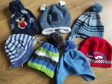 Zestaw czapek dla dziecka na wiek ok 1-3 lata