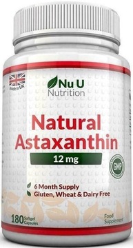Naturalna Astaksantyna 12 mg 180 kapsułek żelowych