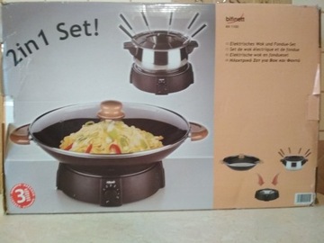 Zestaw elektryczny wok i fondue