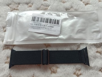 Materiałowy Pasek Czarny Do Apple Watch 42mm