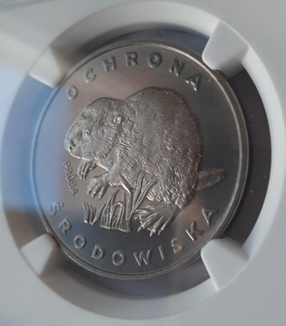 100 zł Bóbr próba nikiel PF 66 Ultra Cameo