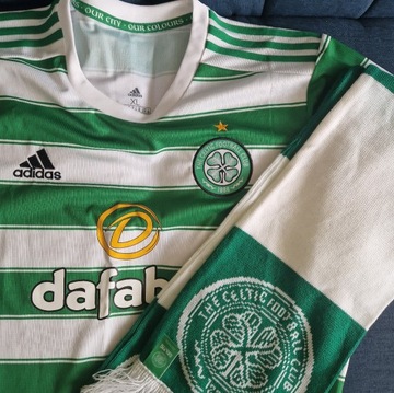 CELTIC Glasgow XL Adidas + szalik (NIEUŻYWANE)