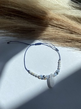 Bransoletka kamienie naturalne agat blue lace