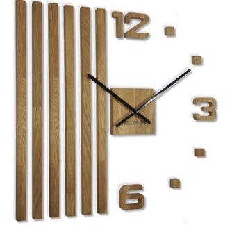 Zegar ścienny drewniany NOWY naklejany 60cm
