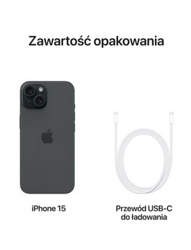 NOWY iPhone 15 czarny 256gb