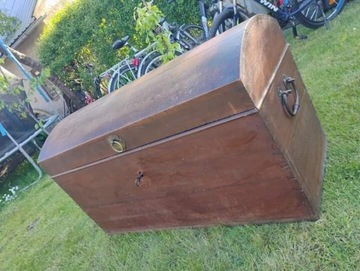Stary kufer skrzynia debowa