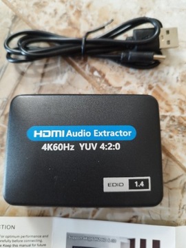 KONWERTER HDMI 4K SPDIF ekstraktor dźwięku 