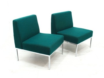 Para foteli w stylu Florence Knoll lata 70.