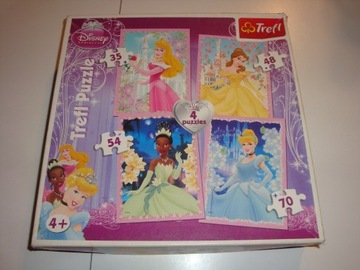 Puzzle Trefl 4 in 1 Disney princess 