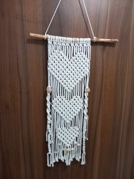 Makrama ręcznie robiona serca Boho sznurek 80 cm