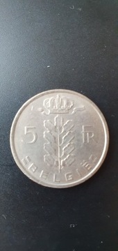 Belgia 5 franków 1972 rok / E