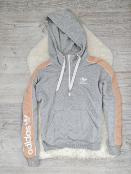 Bluza z kapturem Adidas Rozmiar XS / S Logo Szara