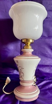 Lampy naftowej Mosiężna i ceramiczna