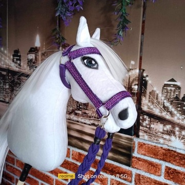 Piekny nowy biały hobby horse rękodzieło