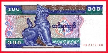 100 KYATS Myanmar 1996 rok P-74b stan UNC