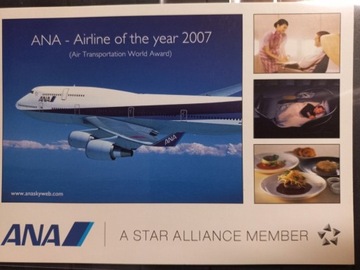 Pocztówka ANA Boeing 474-400 