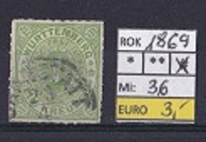 WURTTEMBERG Mi:36kasowany