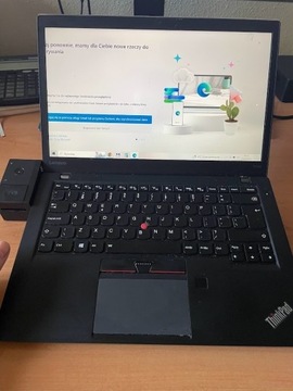 Laptop Lenovo T460s 8GB I5 256GB Stacja dok. Etui 