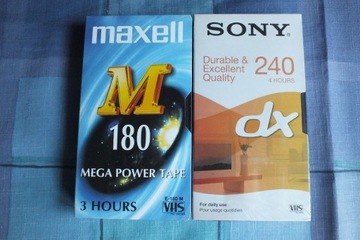 kaseta video Maxell i Sony