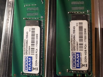 Pamięc ram 2x4GB 1700Mhz ddr4 DIMM