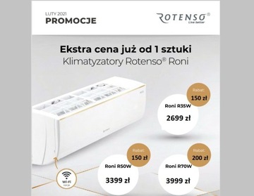 Klimatyzatory Rotenso już od 3300 zł z montażem