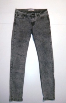 Spodnie szare abbey w29 s/36/8 jeansy marmurkowe