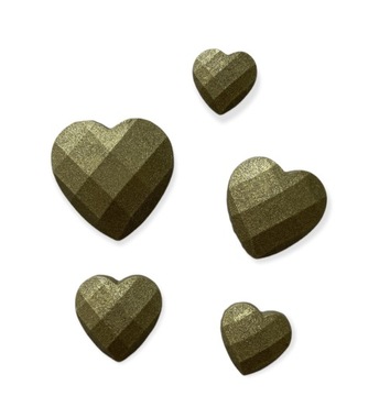 Aplikacje serce serduszka 3D złote 