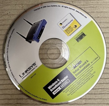 Oryginalna płyta CD do routera Linksys WRT54GL