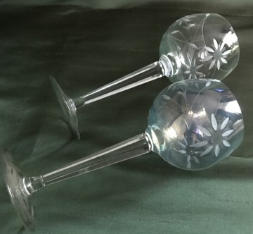 Kieliszki kryształ iryzowane lata 60- te