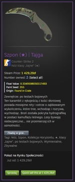 Szpon Tajga, Talon Knife Taiga, Skin CS2 nóż kosa
