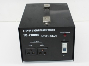 Transformator 240/110V  2000VA SEVEN STAR TC-2000G